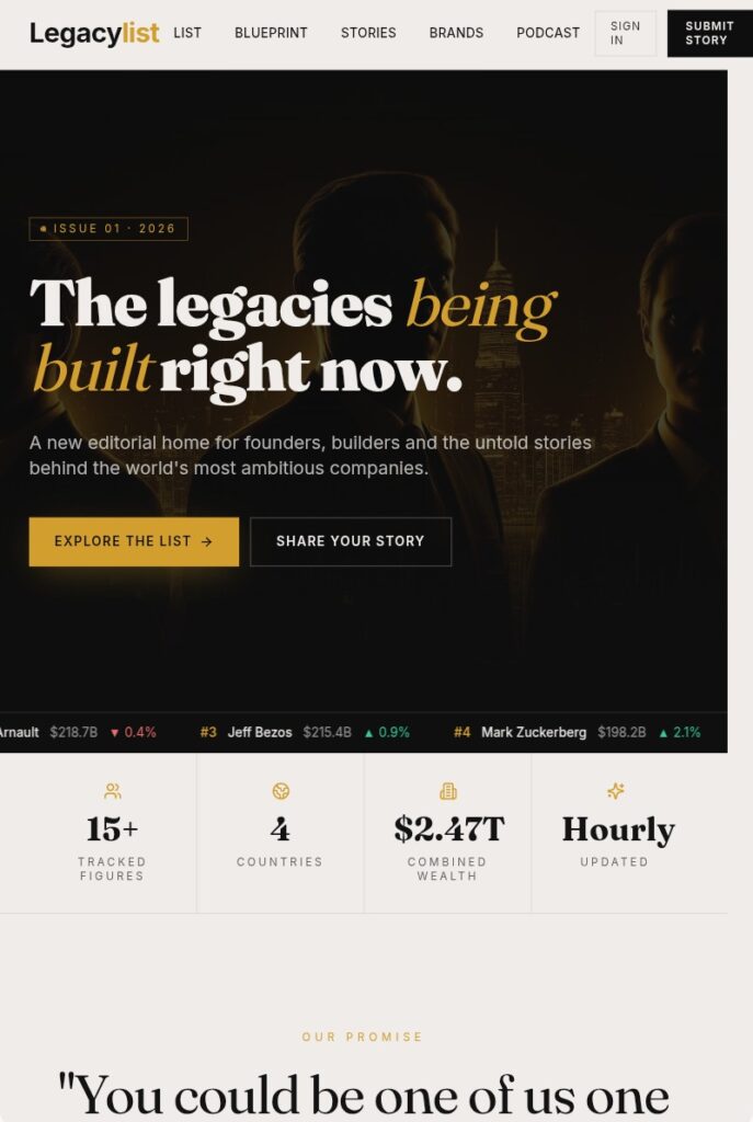 legacylist media home page