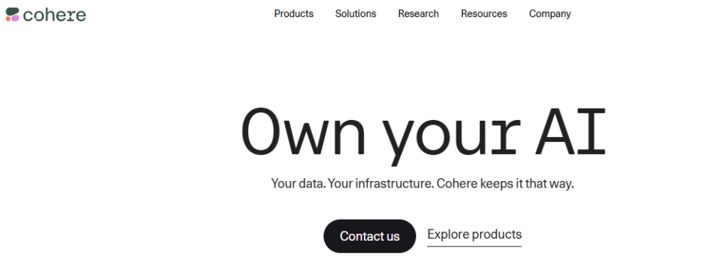 Cohere the large language models and AI infrastructure designed specifically for businesses and developers.